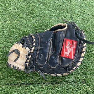 Black Rawlings Gold Glove Elite RH Catcher's Baseball Glove 32.5" (Used)
