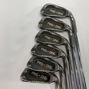 Ping Zing Iron Set 4-9 Orange Dot 2* Flat Karsten KT-M Regular Mens RH- -.5"