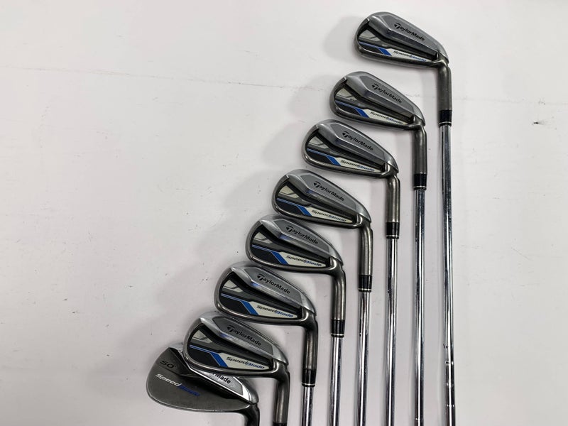 TaylorMade Speedblade Iron Set 4-PW+GW 85g Stiff Steel Mens RH +1/2''