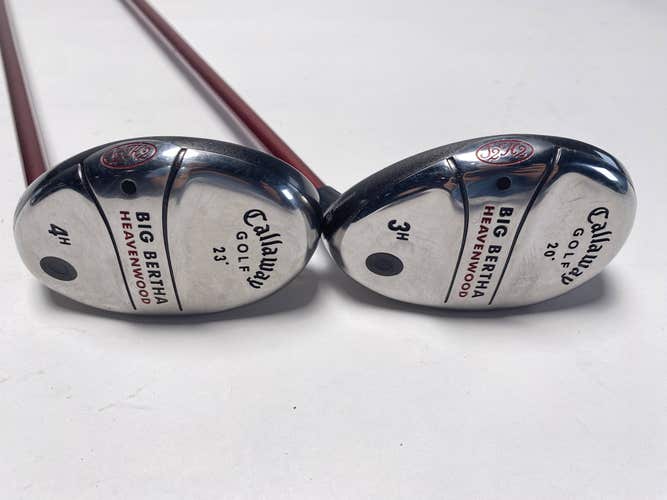 Callaway Big Bertha Heavenwood 3 & 4 Hybrid Set 20* 23* RCH 75w 75g Firm Mens RH