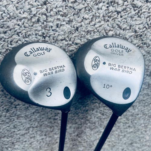 Callaway Big Bertha Mens Right Handed Fairway Wood Driver Golf Club Set