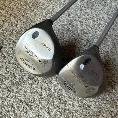Callaway Great Big Bertha War Bird Driver and 3 Fairway Wood Set Regular Flex