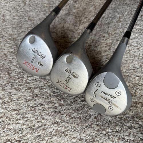 Mizuno MSX and Wings Driver 3&5 Fairway Wood Golf Club Combo Set