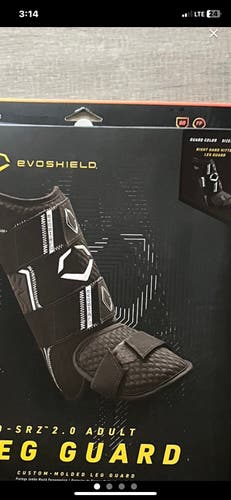 Black Senior EvoShield Leg guard Shin Guards (New)