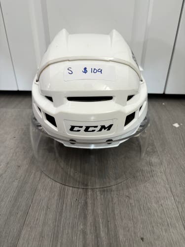 Used Charlotte Checkers Small CCM Pro Stock Vector V08 Helmet #15