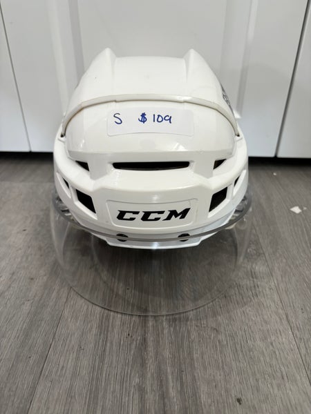 Used Charlotte Checkers Small CCM Pro Stock Vector V08 Helmet #15