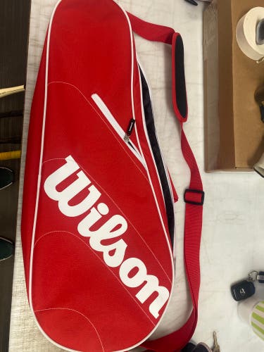 WILSON RED DOUBLE TENNIS RACQUET BAG (Used)