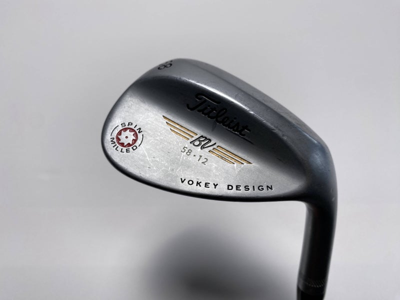 Titleist Vokey Spin Milled Chrome 2009 Lob Wedge LW 58* 12 Wedge Steel Mens RH