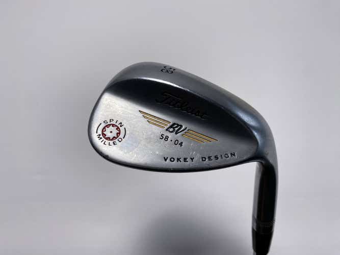 Titleist Vokey Spin Milled Chrome 2009 Lob Wedge LW 58* 4 Wedge Steel Mens RH