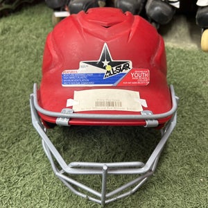 All Star Batting Helmet W/mask 5 7/8”-6 3/4” - Red