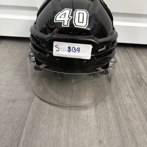Charlotte Checkers #40 Small CCM Tacks 910 Helmet Pro Stock (Used)