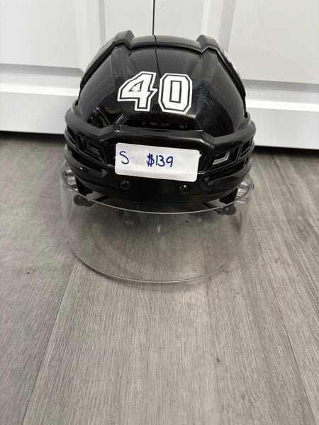Charlotte Checkers #40 Small CCM Tacks 910 Helmet Pro Stock (Used)
