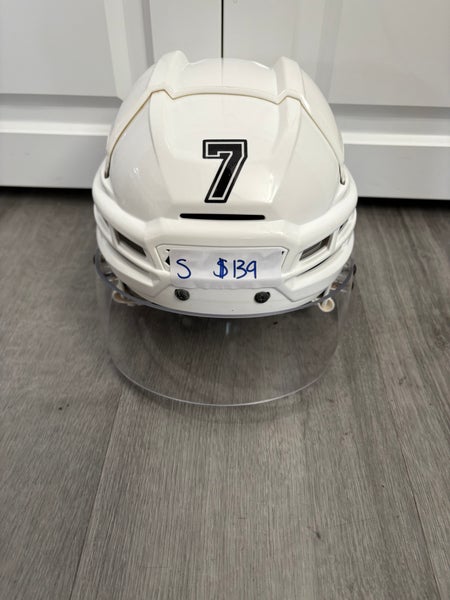 Charlotte Checkers #7 Small CCM Tacks 910 Helmet Pro Stock (Used)