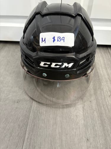 Charlotte Checkers CCM Tacks 910 Helmet Pro Stock (Used)