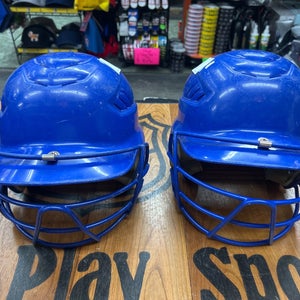 Rawlings Batting Helmet W/mask  6 1/2”-7 1/2” Royal