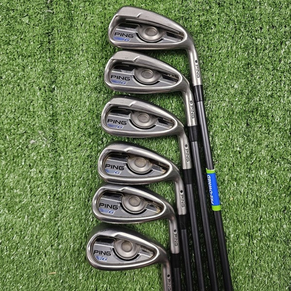 PING Golf G Series Iron Set 7-PW UW SW Black Dot TFC 80 Senior Graphite RH