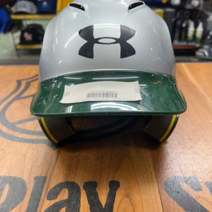 Under Armour Batting Helmet  6 1/2”-7 1/2” Silver/Green
