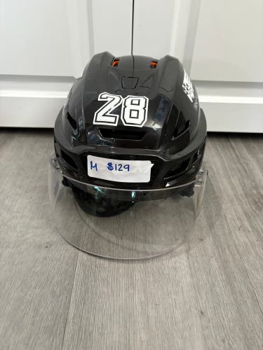 Charlotte Checkers Medium CCM Tacks 710 Helmet Pro Stock #28 (Used)