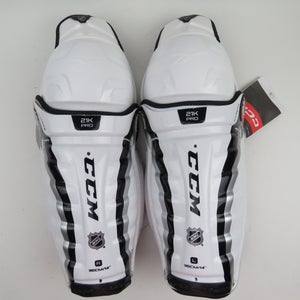 CCM 21K Pro NHL Pro Stock Ice Hockey Player Shin Pads Protective Senior Size 14" NWT