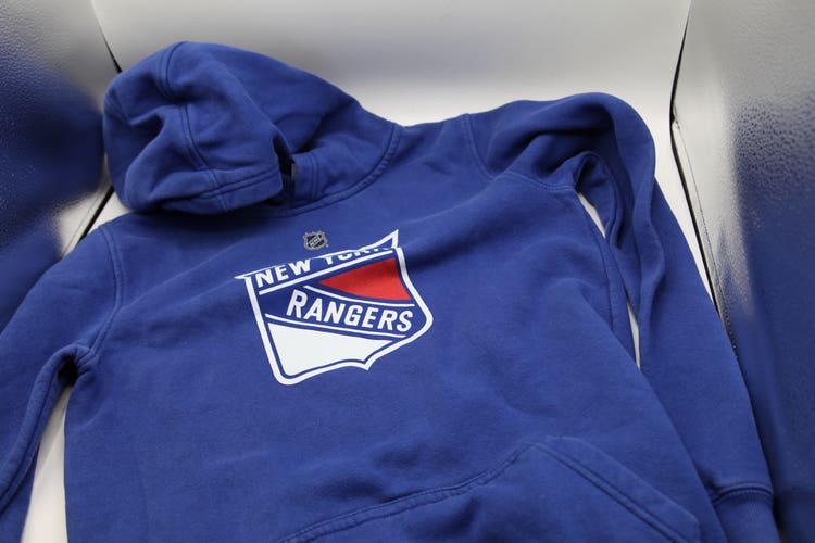 Youth XL (18/20) NHL New York Rangers Primary Logo Pullover Hoodie
