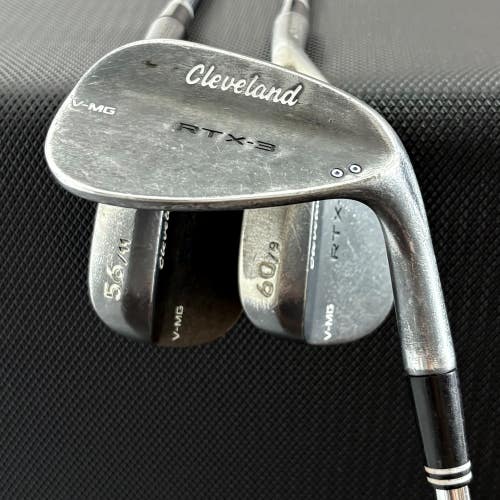 CLEVELAND RTX-3 BLACK SATIN WEDGE SET (50, 56, 60 DEGREES)