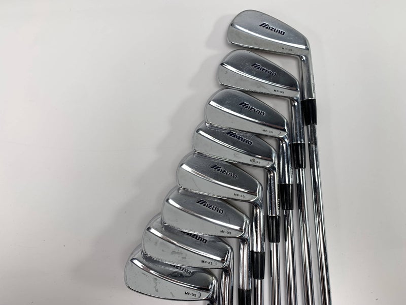 Mizuno MP 33 Iron Set 3-PW True Temper Dynamic Gold S300 Stiff Steel Mens RH