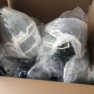 8 USED SCHUTT LARGE ADULT HELMET'S - FLAT BLACK