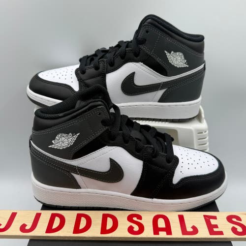 Nike Air Jordan 1 Mid Black Iron Grey White DQ8423-001 GS Size 5Y/Women’s Sz 6.5  New