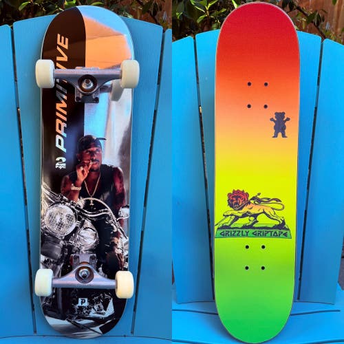 Primitive Skateboards “Tupac Moto" Complete Skateboard 8.25" Independent Trucks