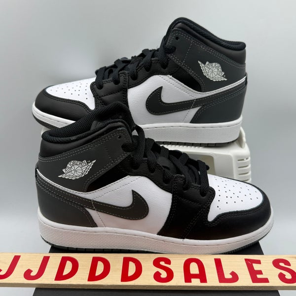 Nike Air Jordan 1 Mid Black Iron Grey White DQ8423-001 GS Size 7Y/Women’s Sz 8.5  New