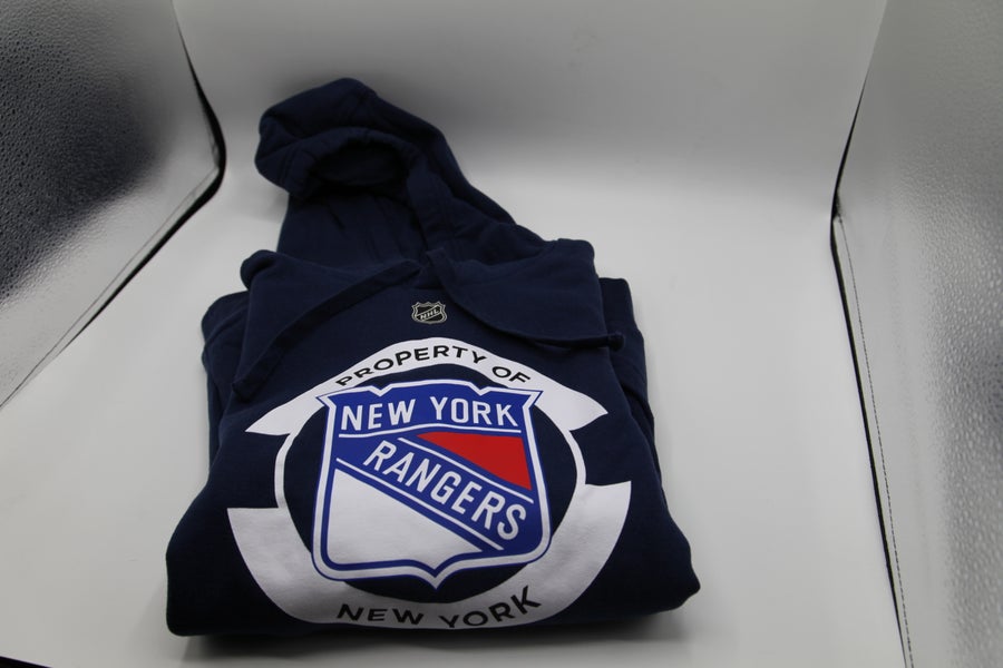 Men's New York Rangers Fanatics Navy Authentic Pro Core Secondary Fleece Pullover Hoodie
