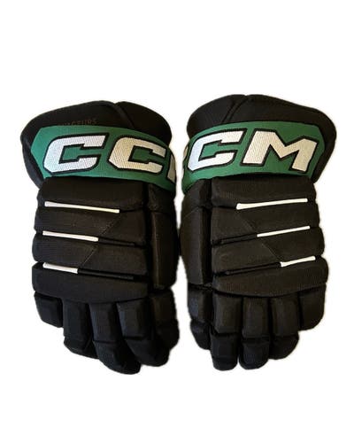 CCM 4-Roll Gloves 14" Pro Stock Black and Green