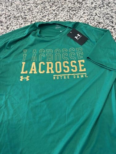 Under Armour Notre Dame lacrosse team shooter shirt L large mens