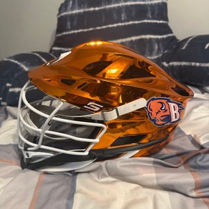 Chrome Orange Cascade S Lacrosse Helmet – Bucknell University Decals