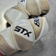 Used STX K18 Lacrosse Arm Pads/Guards White MD 11497-S000150922