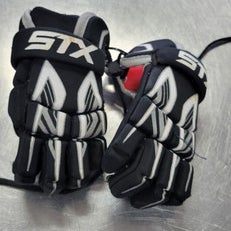 Used STX STINGER Lacrosse Gloves Junior Black 8" 11497-S000150912