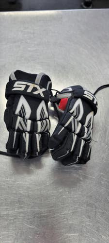 Used STX STINGER Lacrosse Gloves Junior Black 8" 11497-S000150912