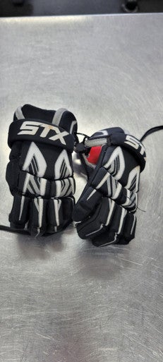 Used STX STINGER Lacrosse Gloves Junior Black 8" 11497-S000150912
