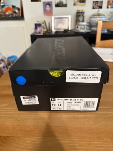 Adidas Predator Elite FT FG Solar Yellow/Black 10.5 gently Used