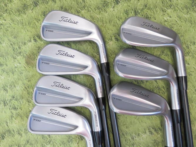 MINT * 2025 Titleist T100 * 4-PW Irons DG Black Tour Issue STIFF +0.5"