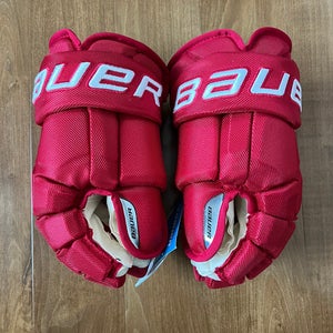 New Red Bauer Vapor Pro Team Gloves 14" Pro Stock