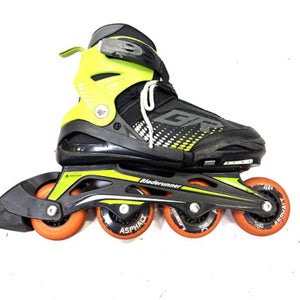 Used Bladerunner ADJ 2-6 Junior Rec Fitness Skates Black Adjustable 11860-S000295384