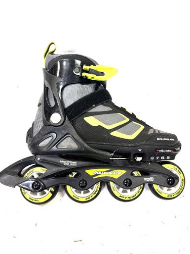 Used Rollerblade SPITFIRE XT 5-8 Senior Rec Fitness Skates Black Adjustable 11860-S000295438