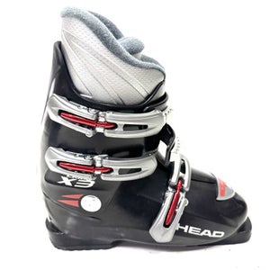 Used Head X3 Boys DH Ski Boot Black 250 MP - M07 - W08 11860-S000295544