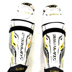 Used Bauer S190 Junior Shin Guards White 11" 11860-S000295196