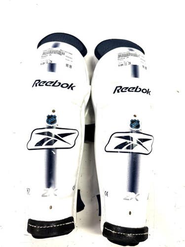 Used Reebok 2K Youth Shin Guards White 11" 11860-S000295197