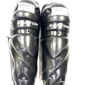 Used Easton STEALTH Youth Shin Guards Black 10" 11860-S000295198