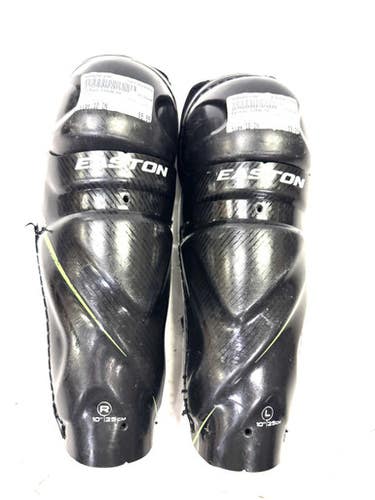 Used Easton STEALTH Youth Shin Guards Black 10" 11860-S000295198
