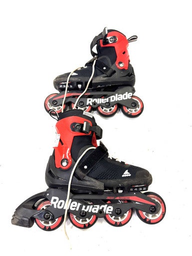 Used Rollerblade ADJ 2-5 Junior Rec Fitness Skates Black Adjustable 11860-S000295254