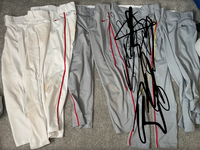 Nike Vapor Pro baseball pant *5 pairs* (YXL) white/grey - used